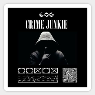 Dark Aesthetic Streetwear Inspired by Crime Junkie Podcast Sticker